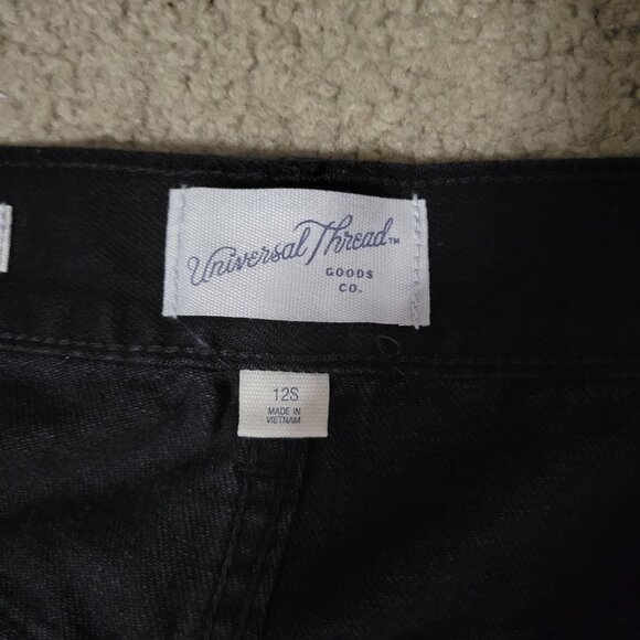 Universal Thread Black Mid-Rise Super Wide Leg Jeans Size 12S - Picture 5 of 7
